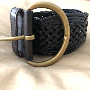 Theory Black Woven Belt